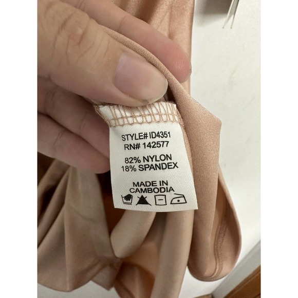 Iris Rose Gold Stretch Tank Spaghetti Straps Stretch Mini Dress Sz XL NEW - Picture 6 of 8